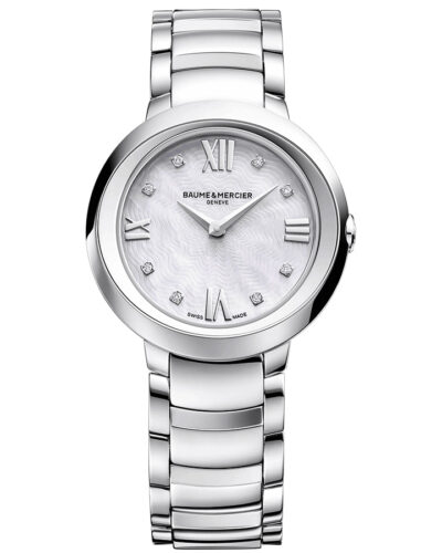 QUARTZ WATCH, DIAMOND-SET, MOTHER-OF-PEARL – 30 MM