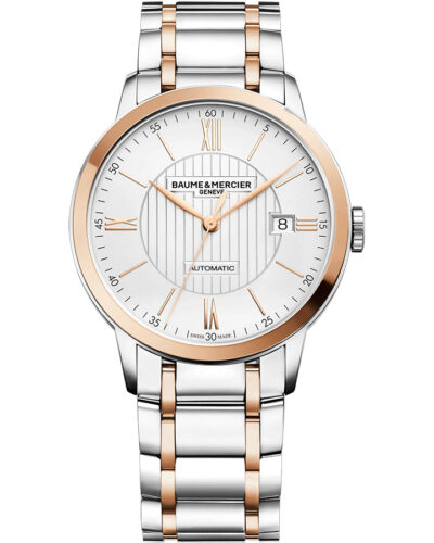 AUTOMATIC WATCH, DATE, 18K PINK GOLD CAPPED – 40 MM