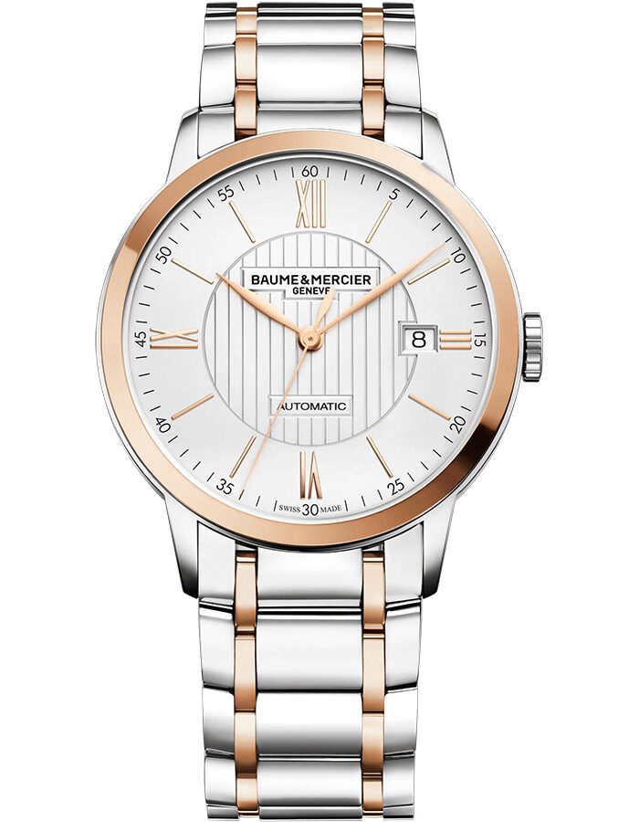 AUTOMATIC WATCH, DATE, 18K PINK GOLD CAPPED – 40 MM