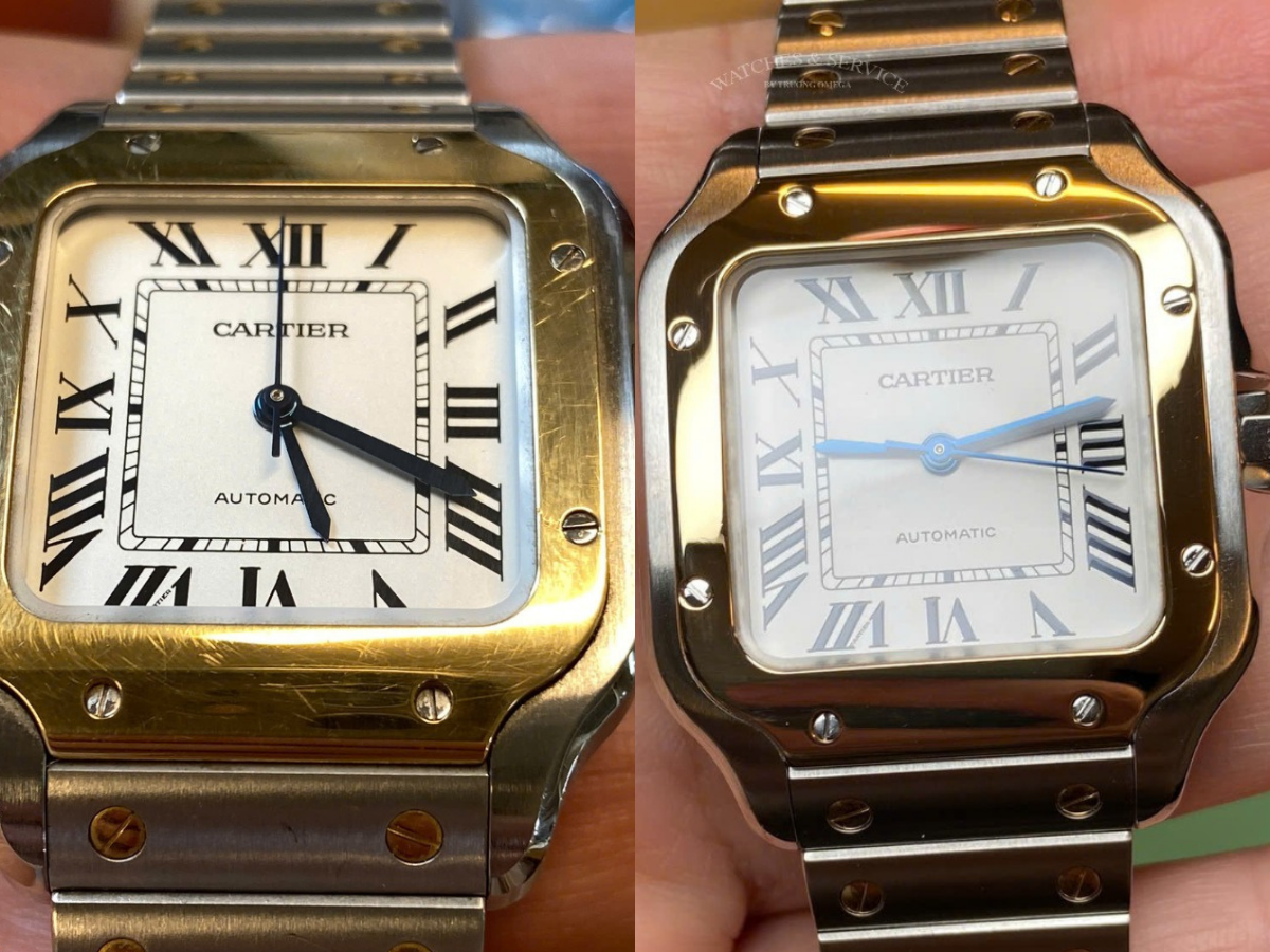 Đánh Bóng Dây Vỏ đồng Hồ Cartier